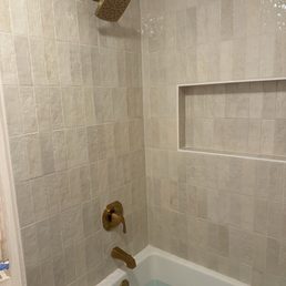 New shower tile