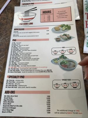 Menu photo 5 Pho Hong Long Gardena, CA Menu photo 5 Pho Hong Long Gardena, CA