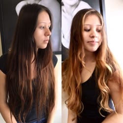 Georgette's Beauty Salon - Before and after #balayage #longhaircolor