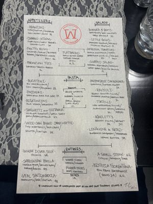 Menu photo 1 Willies Pasta Shop Reno, NV
