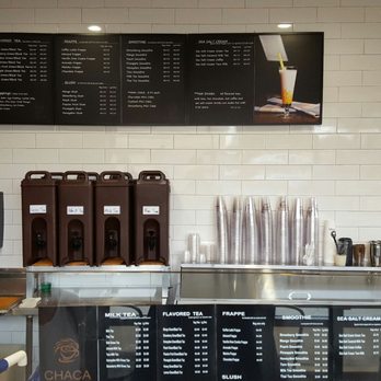 Chaca Tea Bar - Menu and drink making section. - Coffee & Tea Near Me - Redlands, California Chaca Tea Bar - Menu and drink making section. - Coffee & Tea Near Me - Redlands, California