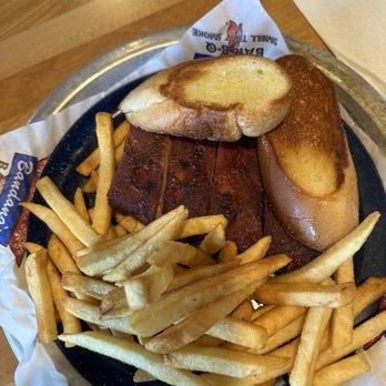 Bandana's Bar-B Q - St. Ann - 1/3 rack of ribs and double (well done) fries - Barbeque Near Me - Saint Ann, Missouri Bandana's Bar-B Q - St. Ann - 1/3 rack of ribs and double (well done) fries - Barbeque Near Me - Saint Ann, Missouri