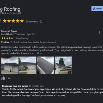 King Roofing - https://www.google.com/search?q=king+roofing+utah&sxsrf=APwXEdfMbZFz13ZvrttFwPQE54uUHBE12g%3A1683069081766&source=hp&ei=mZhRZKW2LIXAkPIPqeer - Roofing Near Me - Orem, Utah
