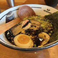 KINTON RAMEN CARREFOUR LAVAL - Roasted pork ramen, broth very heavy, noodles are great.