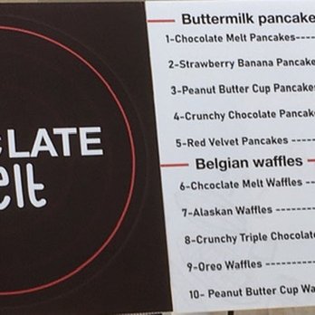 Chocolate Melt - a menu for a chocolate shop - Desserts Near Me - Lakeland, Florida Chocolate Melt - a menu for a chocolate shop - Desserts Near Me - Lakeland, Florida