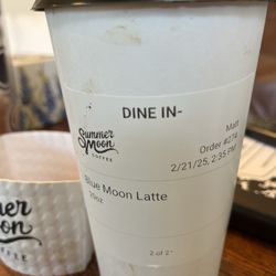 Summer Moon Coffee - It says Blue Moon but doesn't taste like it.