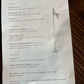 Gemelli Restaurant - Prob Fixe menu (more expensive than regular menu items???) - Italian Near Me - Asheville, North Carolina