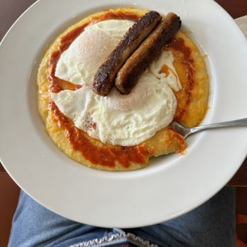 Brezo Restaurant - Cheesy polenta with eggs - Breakfast & Brunch Near Me - Albany, California Brezo Restaurant - Cheesy polenta with eggs - Breakfast & Brunch Near Me - Albany, California
