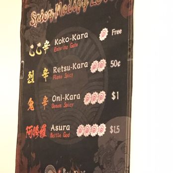 Hinodeya Ramen Bar - Spice chart - Ramen Near Me - Campbell, California Hinodeya Ramen Bar - Spice chart - Ramen Near Me - Campbell, California