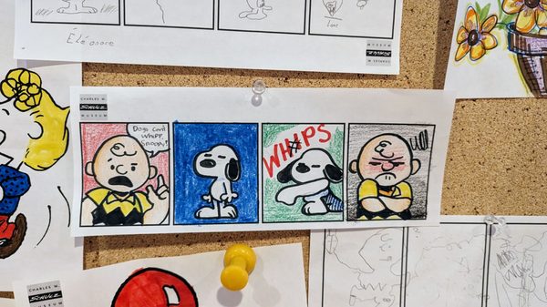 Photo of Charles M Schulz Museum & Research Center - Santa Rosa, CA, US. A visitor's comic strip in the education room