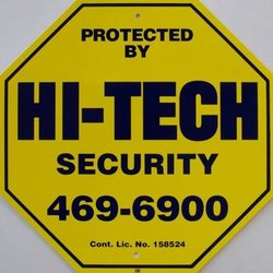 Hi-Tech Security - Sign used in their ads.
