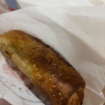 Miller's Twist - Cheese steak Pretzel with Cheese Whiz and Fried Onions - Pretzels Near Me - Philadelphia, Pennsylvania Miller's Twist - Cheese steak Pretzel with Cheese Whiz and Fried Onions - Pretzels Near Me - Philadelphia, Pennsylvania
