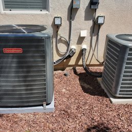 The new unit is on the left and the other unit, that may require replacement,  is on the right. If you can believe it, both are 3 ton units.