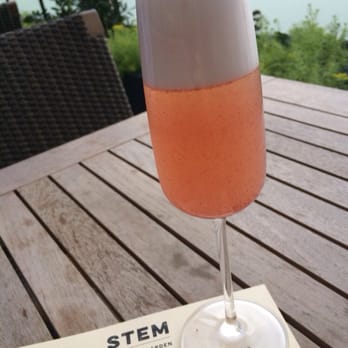 Stem Kitchen & Garden - Dogpatch Sunset: 209 gin, fruit juice, sparkling wine, egg white | $12 - New American Near Me - San Francisco, California Stem Kitchen & Garden - Dogpatch Sunset: 209 gin, fruit juice, sparkling wine, egg white | $12 - New American Near Me - San Francisco, California