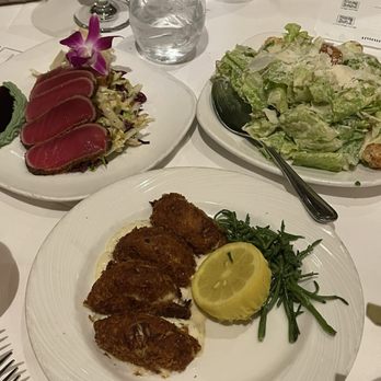 Summit House - Hawaiian Ahi Sashimi, Caesar salad, Chesapeake Bay Style Crab Cakes - Steakhouses Near Me - Fullerton, California Summit House - Hawaiian Ahi Sashimi, Caesar salad, Chesapeake Bay Style Crab Cakes - Steakhouses Near Me - Fullerton, California