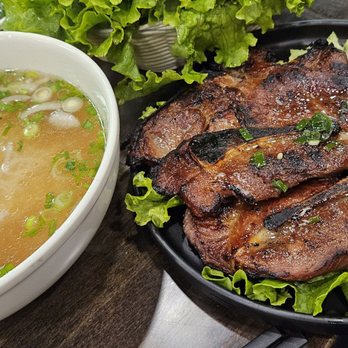 Pho Hoang - Pho and Pork Chop combo - Vietnamese Near Me - Flushing, New York