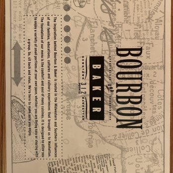 Bourbon & Baker - Menu - Cocktail Bars Near Me - Manhattan, Kansas