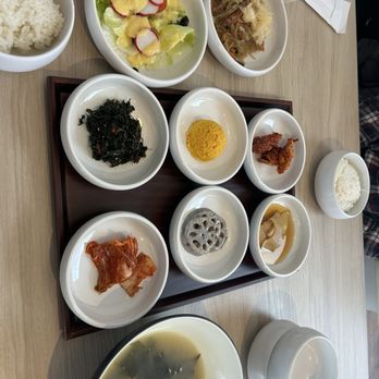 Sanbada - 10 side dishes with rice, with unlimited refills! - Korean Near Me - Boston, Massachusetts