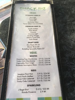 Menu photo 8 Shack 512 Volente, TX Menu photo 8 Shack 512 Volente, TX