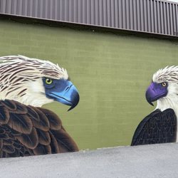 Quatro Asian Bistro - Exterior of the restaurant decor by local artist