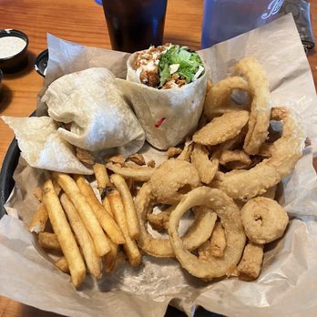 Black Mtn Burger - Hot honey wrap with onion rings !! - Burgers Near Me - Lincoln, New Hampshire Black Mtn Burger - Hot honey wrap with onion rings !! - Burgers Near Me - Lincoln, New Hampshire