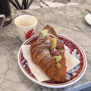 La Colombe - Raspberry and pistachio croissant - decadent but good - Coffee & Tea Near Me - Washington, DC, District of Columbia