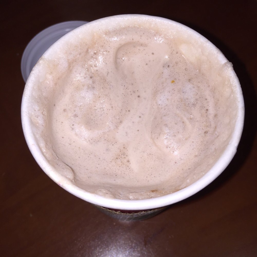 My "white" hot chocolate that was actually brown and missing whipped cream on the top