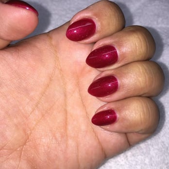 Grace Nails - Another view of perfect almond/stiletto shaped gel nails. - Nail Salons Near Me - Wethersfield, Connecticut