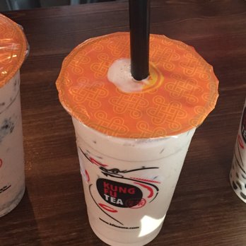 Kung Fu Tea - Milk tea Kung fu style. On the left with added Oreo - Coffee & Tea Near Me - Denver, Colorado Kung Fu Tea - Milk tea Kung fu style. On the left with added Oreo - Coffee & Tea Near Me - Denver, Colorado