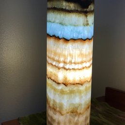 Being all the way from Seattle, I just couldn't pass up this rare, blue vein lamp I got at Onyx Expressions.