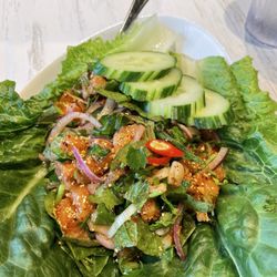 SouthEats Asian Cuisine - Raw salmon laab
