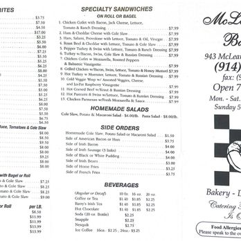 McLean Avenue Bagel Cafe - Menu - Delis Near Me - Yonkers, New York McLean Avenue Bagel Cafe - Menu - Delis Near Me - Yonkers, New York