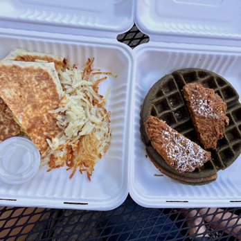 Off The Griddle - Brunch Wrap Supreme & ChK'n Waffle - Vegan Near Me - Portland, Oregon Off The Griddle - Brunch Wrap Supreme & ChK'n Waffle - Vegan Near Me - Portland, Oregon