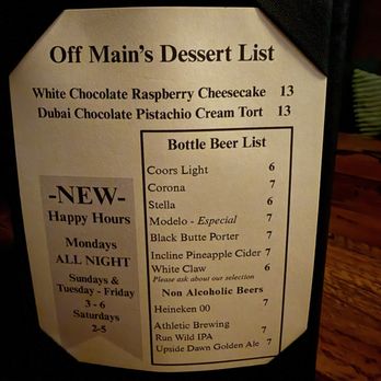 Off Main - Dessert list - New American Near Me - Edmonds, Washington Off Main - Dessert list - New American Near Me - Edmonds, Washington