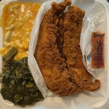 Lefty's Barbecue - Fried Catfish Platter with Collard Greens and Mac & Cheese!! - Barbeque Near Me - Waldorf, Maryland Lefty's Barbecue - Fried Catfish Platter with Collard Greens and Mac & Cheese!! - Barbeque Near Me - Waldorf, Maryland
