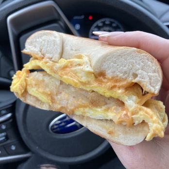 Queen Eggxpress - Eggxciting Bagel (without meat) - Breakfast & Brunch Near Me - Durham, North Carolina Queen Eggxpress - Eggxciting Bagel (without meat) - Breakfast & Brunch Near Me - Durham, North Carolina