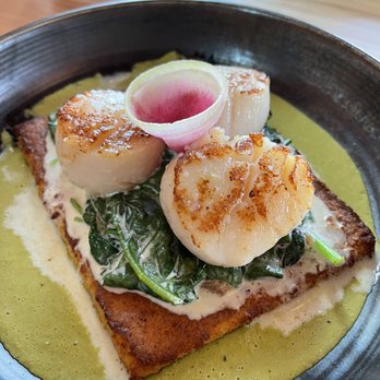 Hugo's - Scallops on corn bread - Mexican Near Me - Houston, Texas Hugo's - Scallops on corn bread - Mexican Near Me - Houston, Texas