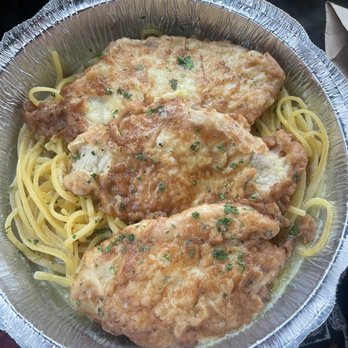 Julianos Pub and Grill - Chicken francese with a side of linguine - Italian Near Me - Egg Harbor Township, New Jersey Julianos Pub and Grill - Chicken francese with a side of linguine - Italian Near Me - Egg Harbor Township, New Jersey
