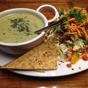 Veggie Grill by Next Level - Pick a pair - great lunch option! This is the asparagus soup and Thai chicken salad. - Vegan Near Me - Seattle, Washington Veggie Grill by Next Level - Pick a pair - great lunch option! This is the asparagus soup and Thai chicken salad. - Vegan Near Me - Seattle, Washington