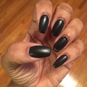 Cnn Nails - Fab matte black nails by Cici - Nail Salons Near Me - Chicago, Illinois Cnn Nails - Fab matte black nails by Cici - Nail Salons Near Me - Chicago, Illinois