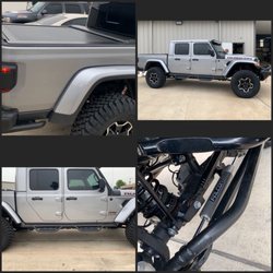 Custom Tinting & Truck Accessories - Jeep Gladiator bedcover, steps, suspension lift, and bumper