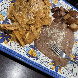 Chilaquiles,beans ,potatoes Chilaquiles,beans ,potatoes