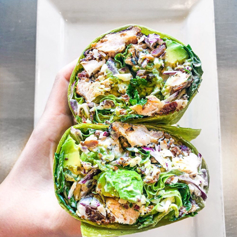 MAD Greens - Dana Park - Annie Oakley wrap (added red onion) - Salad Near Me - Mesa, Arizona MAD Greens - Dana Park - Annie Oakley wrap (added red onion) - Salad Near Me - Mesa, Arizona