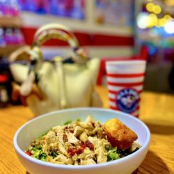Waldo's Chicken & Beer - Chop salad with rotisserie chicken