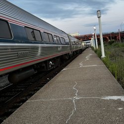 Amtrak - View from where you stand in line waiting to get on the train.