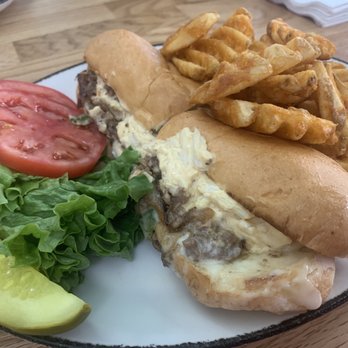EC Diner - Crabby Philly cheese with waffle fries - American Near Me - Ellicott City, Maryland EC Diner - Crabby Philly cheese with waffle fries - American Near Me - Ellicott City, Maryland