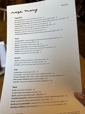 Menu photo 1 Rose Mary Chicago, IL Menu photo 1 Rose Mary Chicago, IL