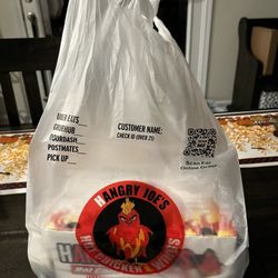 Hangry Joe's Murfreesboro Hot Chicken & Wings - Box in a bag made it easy to get home with a hot and fresh meal on a rainy night