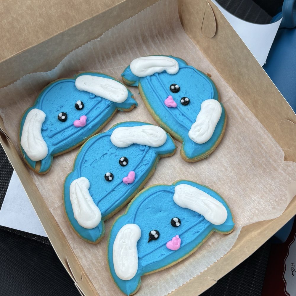 limited edition bunny cookies, inspired by Liam Ramos' hat