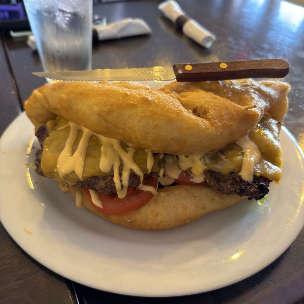 The Frybread Lounge - Bison burger on frybread - Lounges Near Me - Scottsdale, Arizona